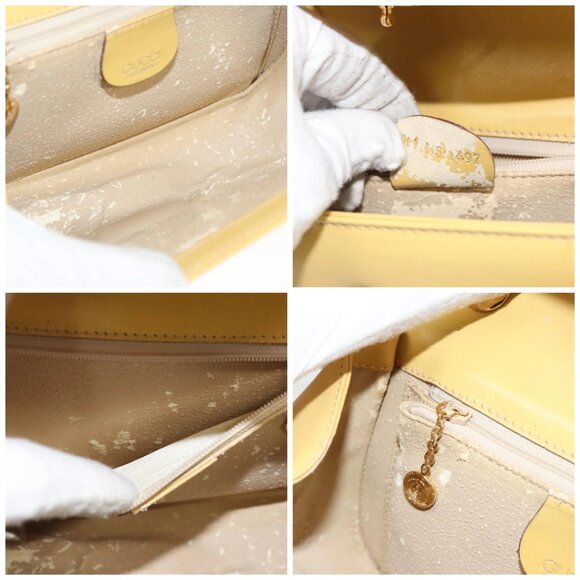 GUCCI Bamboo Chain Shoulder Bag Leather Yellow 001 115 1497 Auth ep8600 - Picture 15 of 16